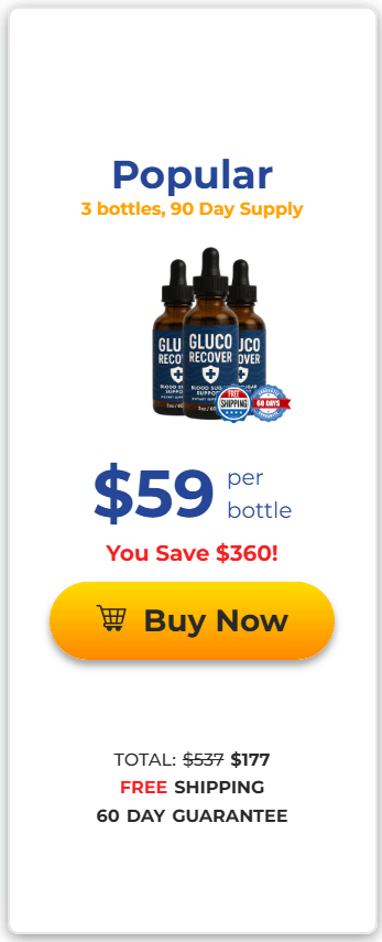 Buy GlucoRecover 3 Bottle